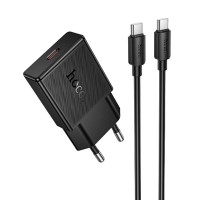 МЗП Hoco N74 Speed ultra-thin PD25W (1USB-C) + кабель Type-C to Type-C Black