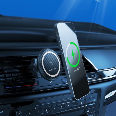 Автотримач з БЗП Borofone BH45 магнітний (PD 15W) Чорний