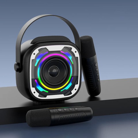 Bluetooth колонка V11 + два мікрофона Black