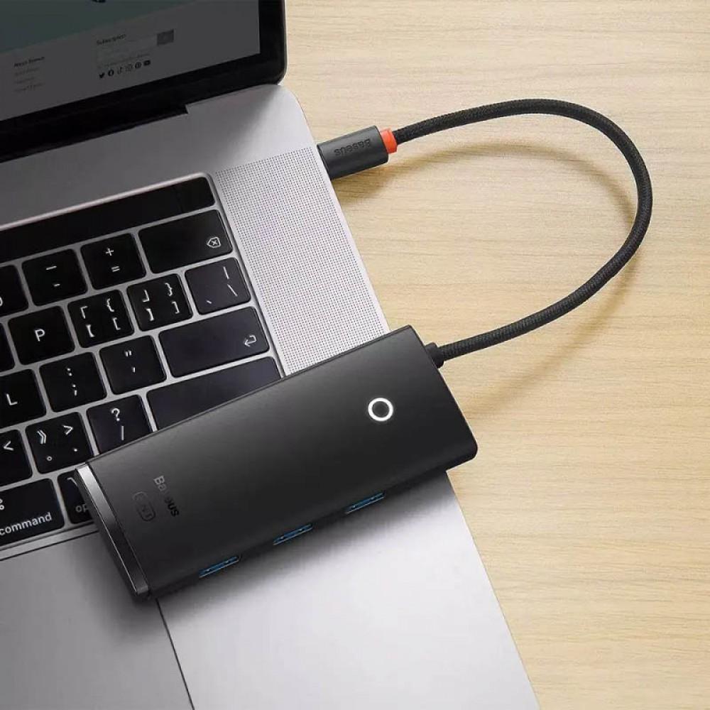 Перехідник HUB Baseus Lite Series 5in1 (Type-C to HDMI + 3xUSB 3.0 + PD) (WKQX04) Чорний