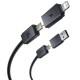 Дата кабель Baseus Versatile Two-for-Two USB/Type-C to Type-C/Lightning 60W (0.6m) (P10383000) Cosmic Black Дата кабель Baseus Versatile Two-for-Two USB/Type-C to Type-C/Lightning 60W (0.6m) (P10383000) Cosmic Black