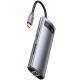 Перехідник HUB Baseus Metal Gleam Series 8-in-1 Multifunctional Type-C (CAHUB-CV0G) Gray