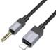Аудіо кабель Aux Hoco UPA32A Clever digital (Lightning to AUX 3.5mm) (1m) Black