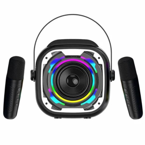 Bluetooth колонка V11 + два мікрофона Black