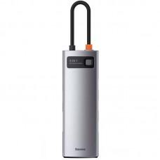 Перехідник HUB Baseus Metal Gleam Series 8-in-1 Multifunctional Type-C (CAHUB-CV0G) Gray