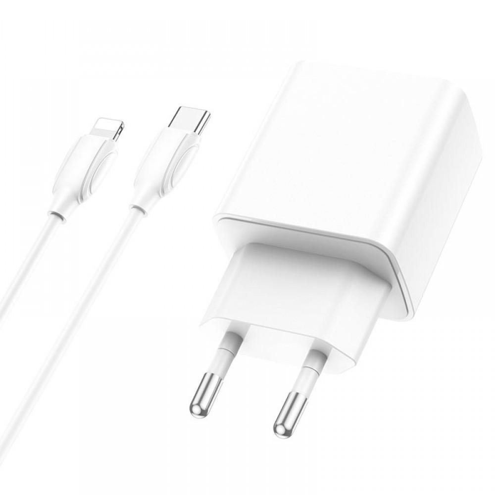МЗП Borofone BA67A PD20W+QC3.0 + Type-C + Lightning Білий