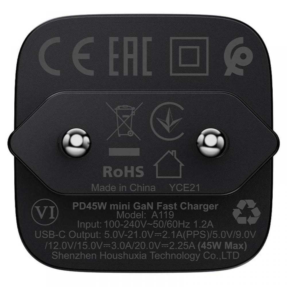 МЗП Acefast A119 PD45W GaN (1USB-C) Black