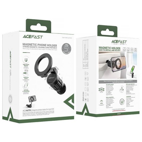 Магнітний тримач для телефону Acefast E23 Magnetic for Travel Black