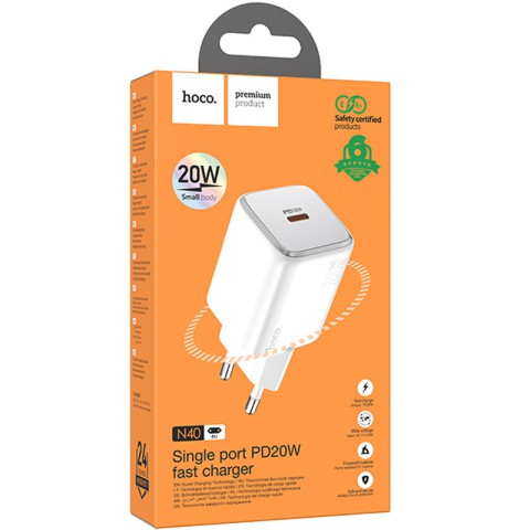 МЗП Hoco N40 Mighty PD20W (1USB-C) White