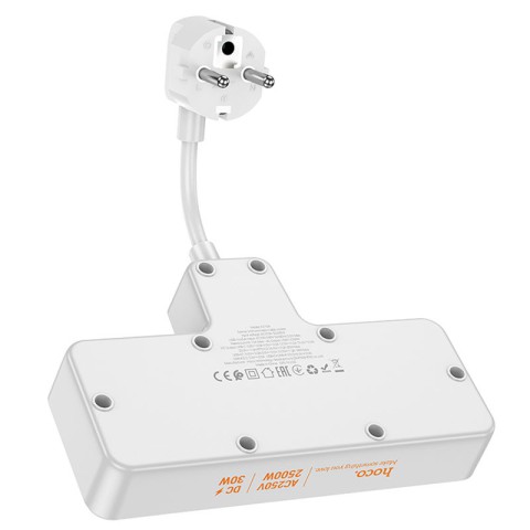 МЗП Hoco AC12A Reise (PD30W/1C3A) +Socket White