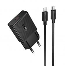 МЗП Hoco N74 Speed ultra-thin PD25W (1USB-C) + кабель Type-C to Type-C Black