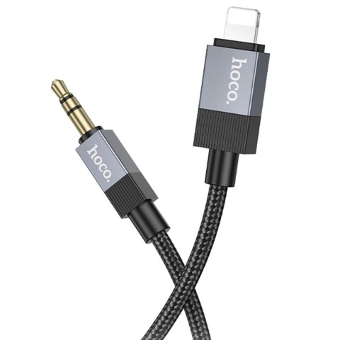 Аудіо кабель Aux Hoco UPA32A Clever digital (Lightning to AUX 3.5mm) (1m) Black