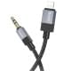 Аудіо кабель Aux Hoco UPA32A Clever digital (Lightning to AUX 3.5mm) (1m) Black