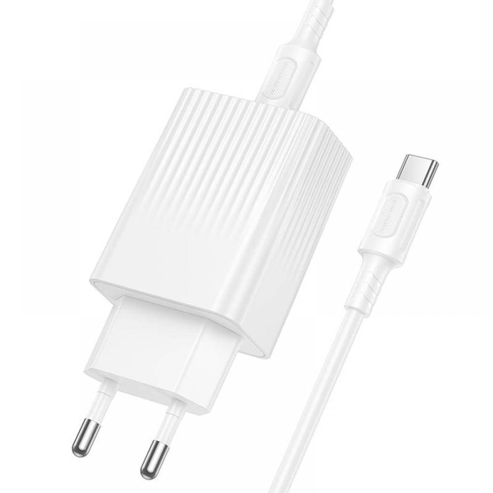 МЗП Borofone BAS75A Source PD30W (1USB-C) + кабель Type-C to Type-C White