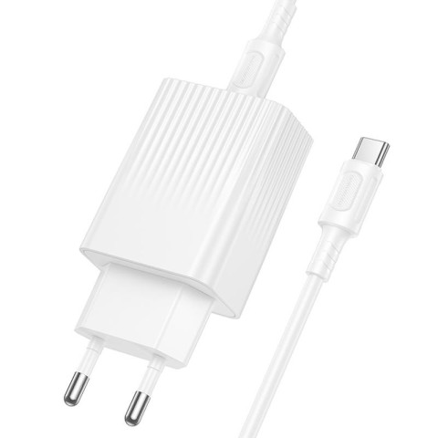 МЗП Borofone BAS75A Source PD30W (1USB-C) + кабель Type-C to Type-C White