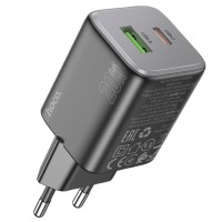 МЗП Hoco N41 Almighty PD20W+QC3.0 (1USB-A/1C) Black