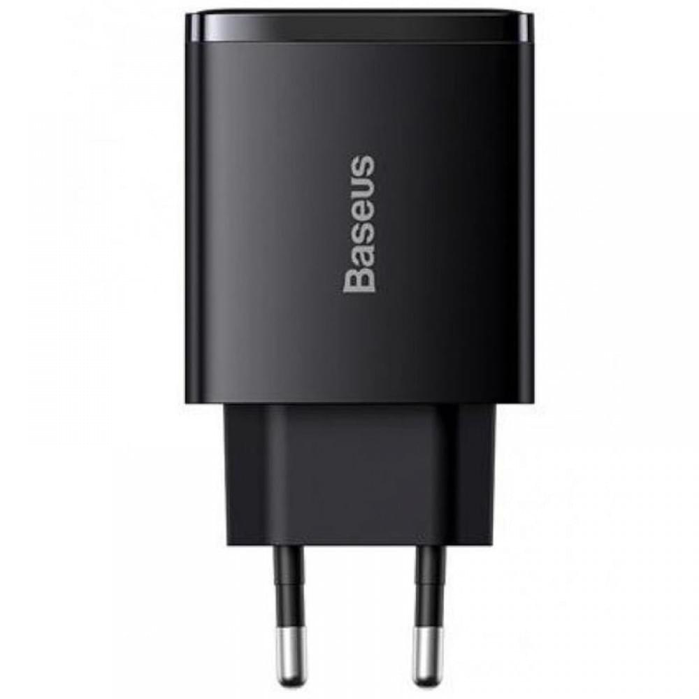 МЗП Baseus Compact Quick Charger 30W QC+PD (2USB-A/1C) (CCXJ-E) Чорний