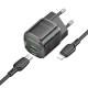 МЗП Borofone BN17 Sunlight PD20W+QC3.0 (1Type-C/1USB) + Type-C to Lightning Transparent black