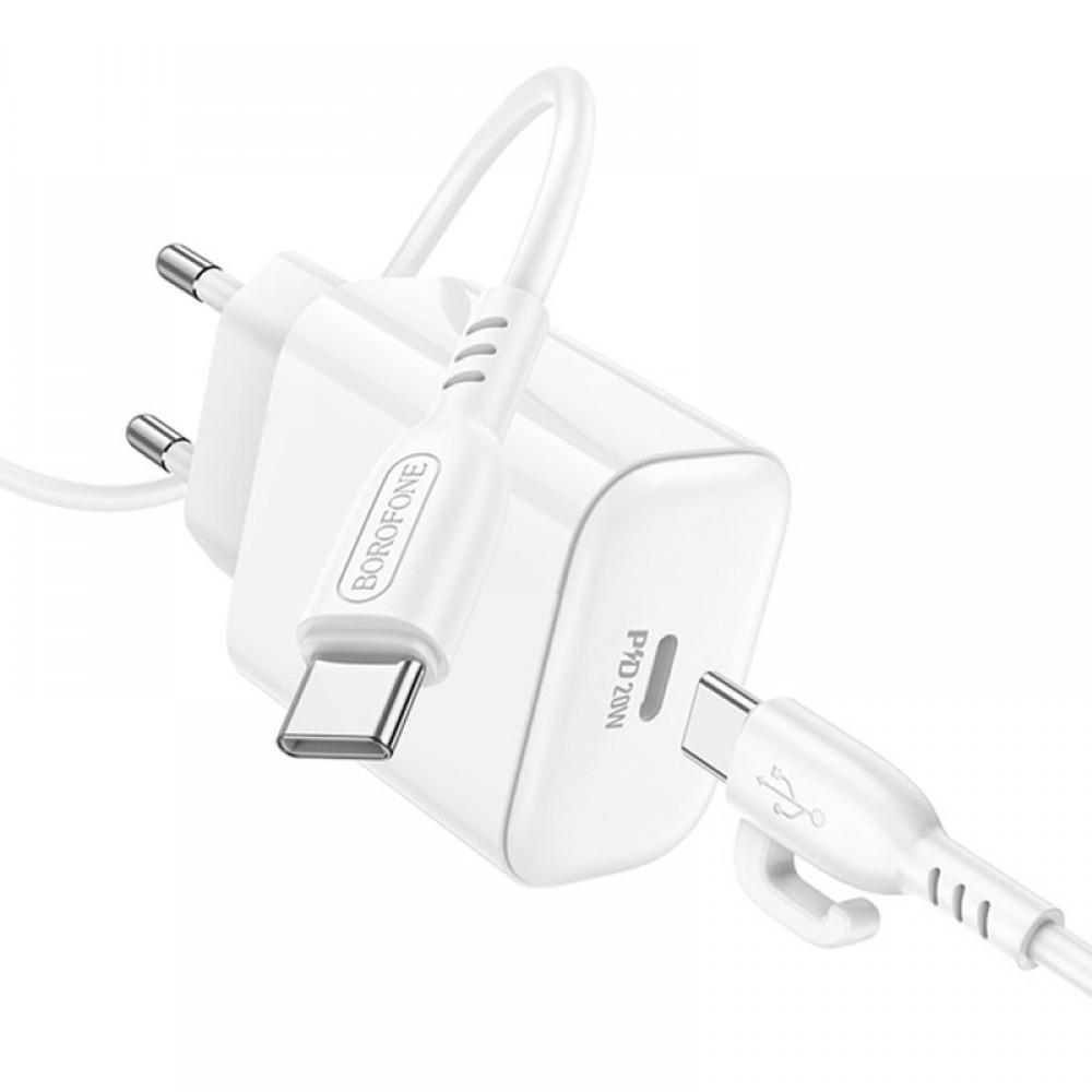 МЗП Borofone BA81A PD20W (1USB-C) + Type-C to Type-C White