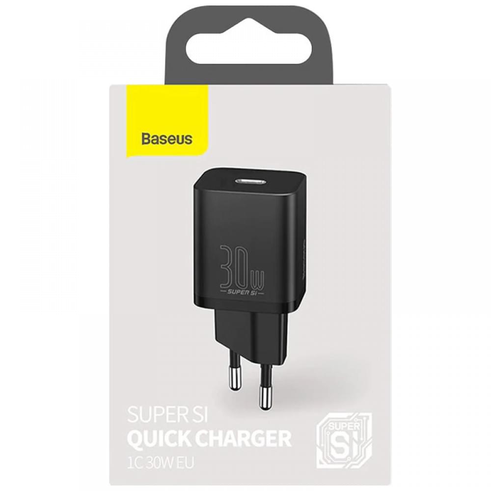 МЗП Baseus Super Si Quick Charger 30W (1USB-C) (CCSUP-J) Чорний