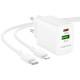 МЗП Borofone BN29 Fuente PD30W+QC3.0 (1USB-A/1C) + кабель Type-C to Lightning White