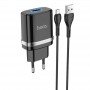 СЗУ Hoco N1 Ardent 1USB-A + USB to MicroUSB