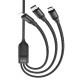 Дата кабель Hoco U104 Ultra 6A 3in1 Lightning-MicroUSB-Type-C (1.2m) Чорний