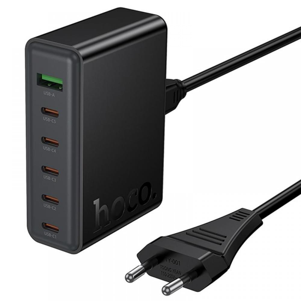 МЗП Hoco C152A Modern PD70W 6in1 (5USB-C і 1USB-A) Black