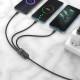 Дата кабель Hoco U104 Ultra 6A 3in1 Lightning-MicroUSB-Type-C (1.2m) Чорний
