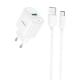 МЗП Hoco C140A Smart QC3.0 (1USB/3A) + Type-C White