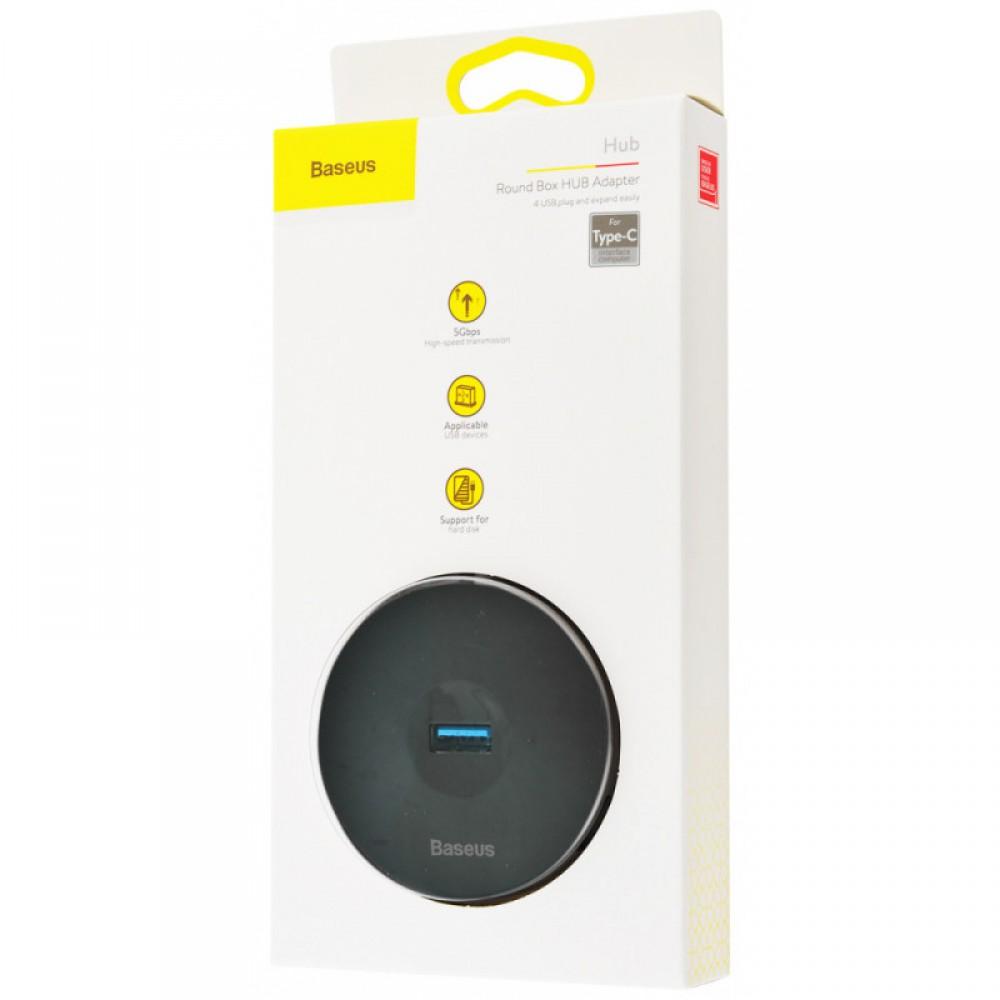 Перехідник HUB Baseus Round Box Type-C to USB 3.0 + 3USB 2.0 (CAHUB-G) Чорний
