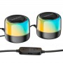 Bluetooth колонка Borofone BP12 Colorful BT wired 2-in-1 computer speaker Black