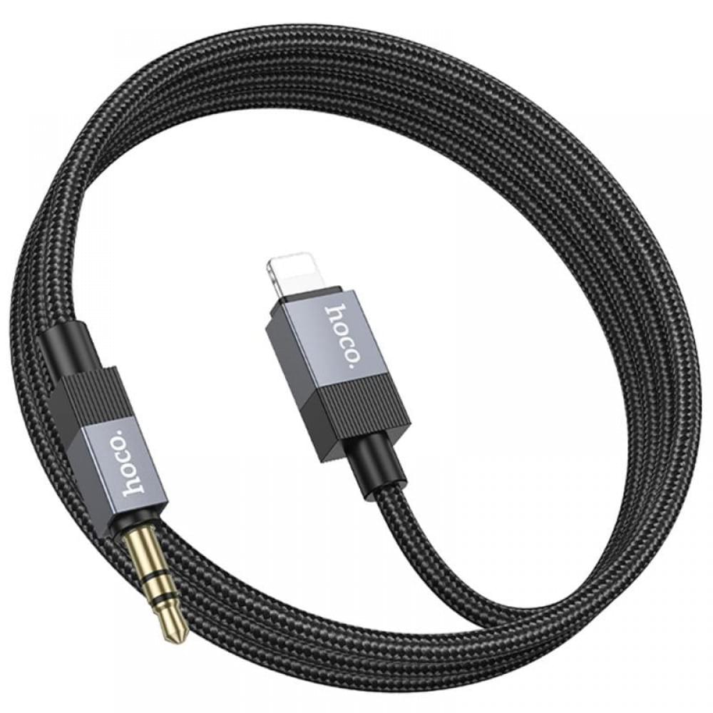 Аудіо кабель Aux Hoco UPA32A Clever digital (Lightning to AUX 3.5mm) (1m) Black