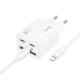МЗП Hoco N56 Fundador PD30W four-port (2C2A) + Type-C to Lightning White