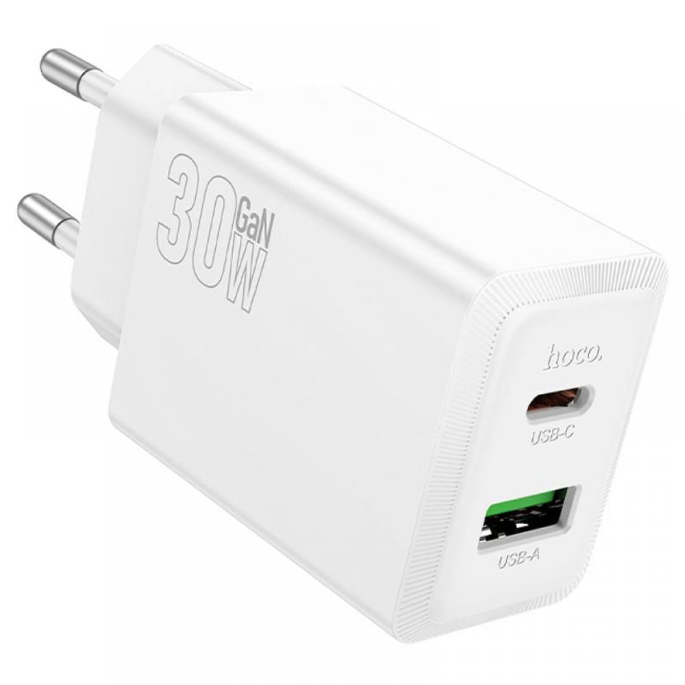 МЗП Hoco N71 Nuevo PD30W+QC3.0 (1USB-A/1C) White