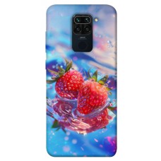 TPU чохол Demsky Red Strawberry для Xiaomi Redmi Note 9 / Redmi 10X