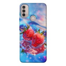 TPU чохол Demsky Red Strawberry для Motorola Moto E40