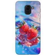 TPU чохол Demsky Red Strawberry для Samsung J600F Galaxy J6 (2018)