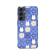 TPU чохол Demsky Кролики-квіточки для Samsung Galaxy S24 FE