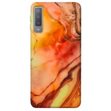 TPU чохол Demsky Червоний корал мармур для Samsung A750 Galaxy A7 (2018)