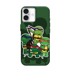 TPU чохол Demsky Green turtles для Apple iPhone 16 (6.1")