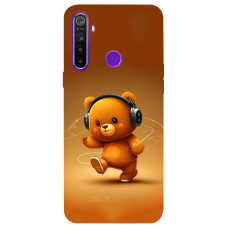 TPU чохол Demsky ведмежа меломан 3 (bear listening music) для Realme 5