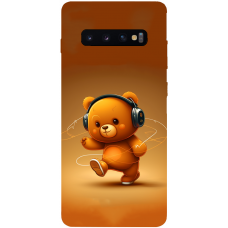 TPU чохол Demsky ведмежа меломан 3 (bear listening music) для Samsung Galaxy S10