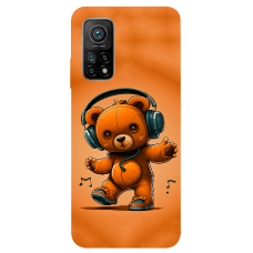 TPU чохол Demsky ведмежа меломан (bear listening music) для Xiaomi Mi 10T Pro
