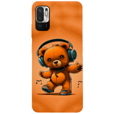 TPU чохол Demsky ведмежа меломан (bear listening music) для Xiaomi Redmi Note 10 5G