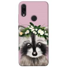 TPU чехол Demsky Raccoon in flowers для Xiaomi Redmi Note 7 / Note 7 Pro / Note 7s