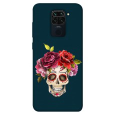 TPU чехол Demsky Flower skull для Xiaomi Redmi Note 9 / Redmi 10X