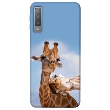 TPU чохол Demsky Милые жирафы для Samsung A750 Galaxy A7 (2018)