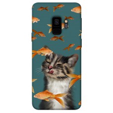 TPU чохол Demsky Cat with fish для Samsung Galaxy S9