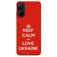 TPU чехол Demsky Keep calm and love Ukraine для Realme 10 4G